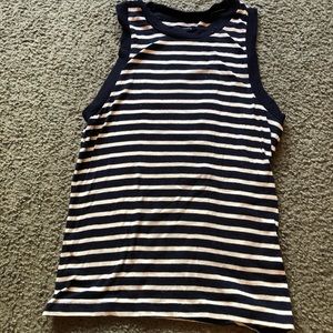 gap navy and white vest tank top